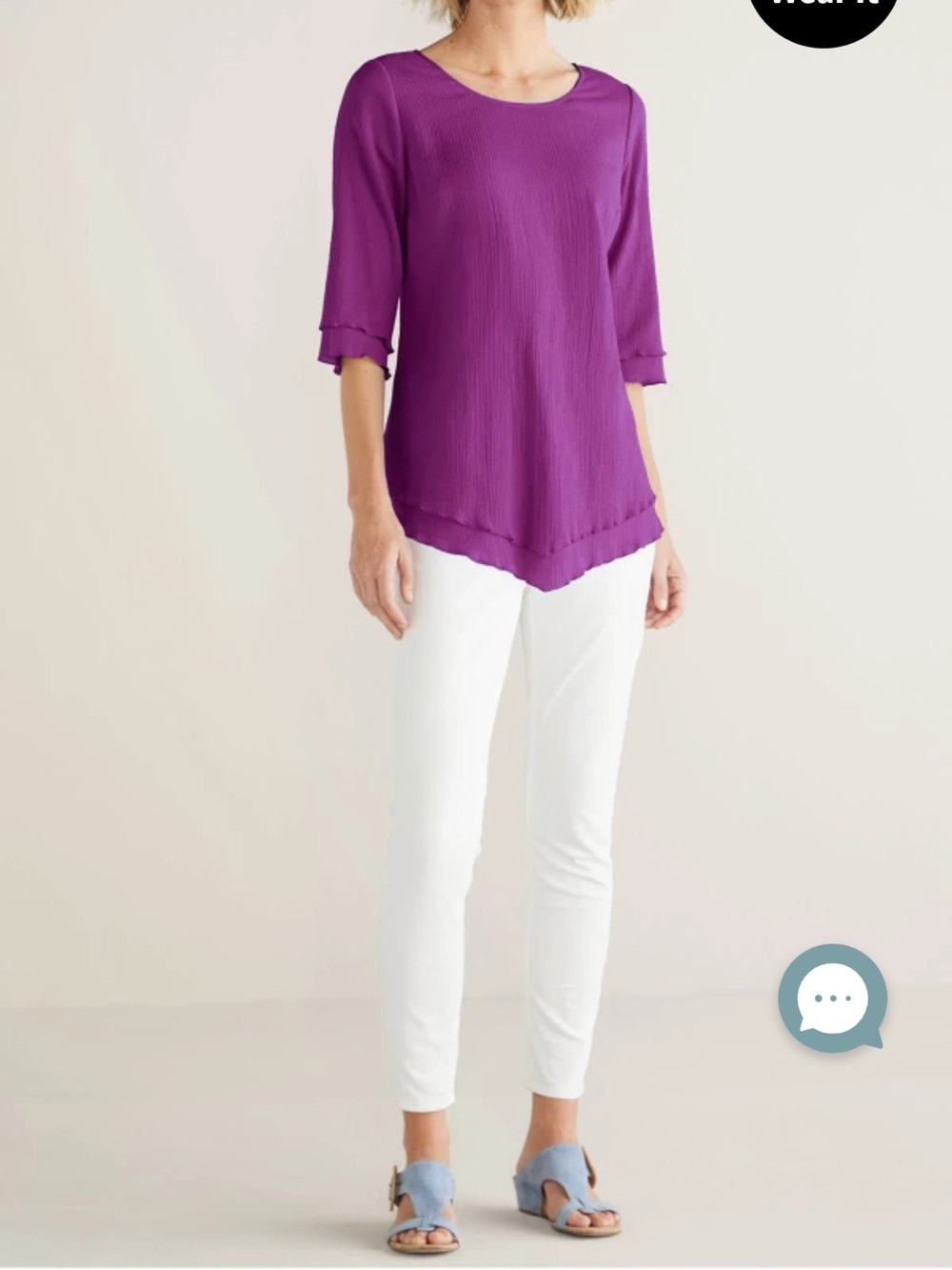 Soft Surroundings Siesta Key Tunic in Vibrant Orchid - Picture 2 of 10